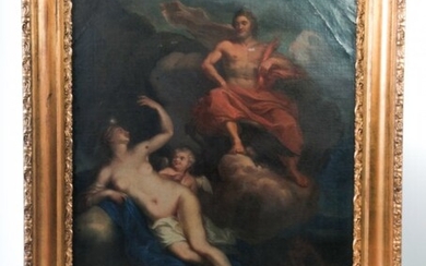 PAINTING OF ZEUS AND HERA IN CLOUDS.