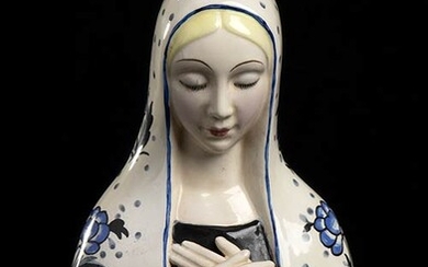PIETRO SPERTINI - LENCI Madonna Ceramic shaped as slip casting...
