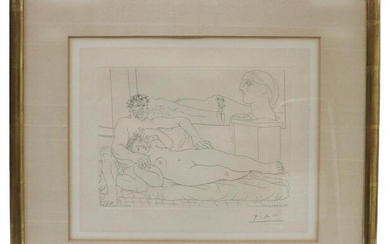 Pablo Picasso "Sculptor at Rest II" Etching