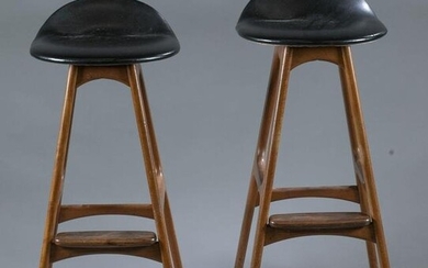 Pair of Danish Modern Eric Buch Od61 bar stools.