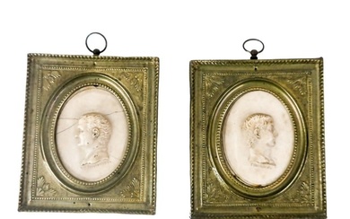 Pair of Grand Tour Marble Relief Plaques