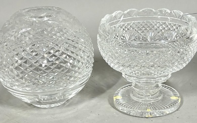 Pair of Waterford Cut Crystal Containers