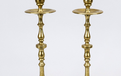 Pair of altar candlesticks, 18th/1