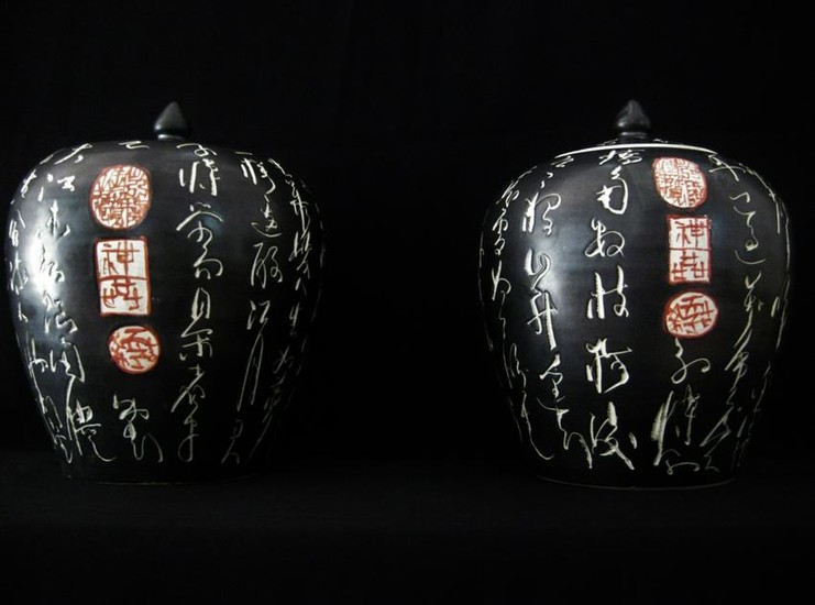 Pair of porcelain Oriental Jugs