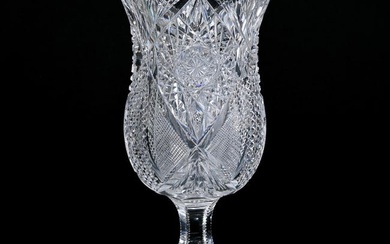 Pedestal Celery Vase, American Brilliant Cut Glass
