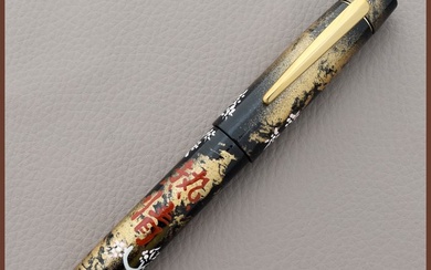 PennaRossa Modena - PR165 The Artist oversize Japan "Passion VI" - laccata a mano con lacca Urushi e pigmenti oro - Fountain pen
