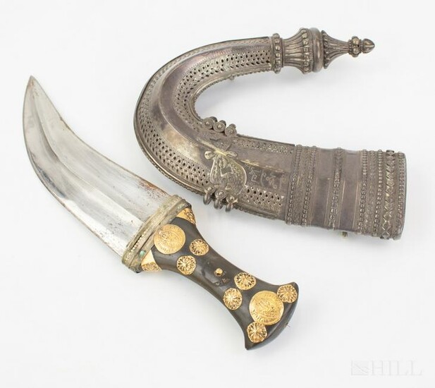 Persian Ottoman Silver & Gold Presentation Dagger