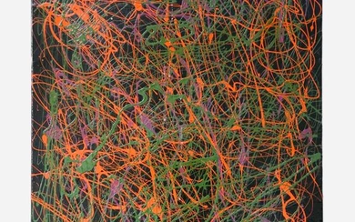 Peter Waterschoot (1969) - Grande huile sur toile abstraite