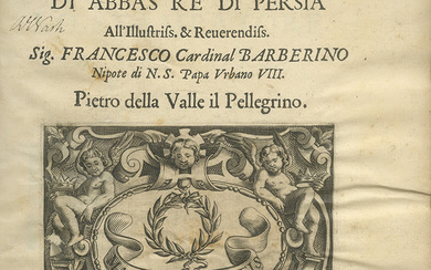 Pietro Della Valle – Memorial Book Dedicated to his Wife,...