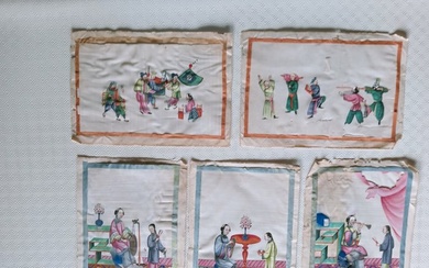 Pith paper paintings - pith paper - China - 19th century