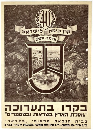 Poster - 40 Years to JNF Exhibition - Bezalel, 1942