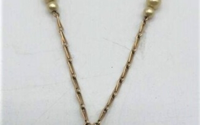 Quality 10K Gold Filled Religious Cross Pearl Necklace