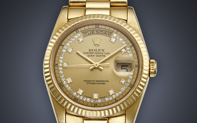 ROLEX, YELLOW GOLD AND DIAMOND-SET 'DAY-DATE', REF. 18238
