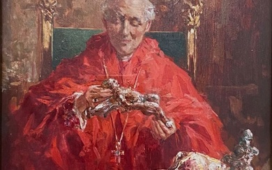 Raffaele ZELONI (XIX-XX) Portrait d'un cardinal... - Lot 19 - Maison Verneuil