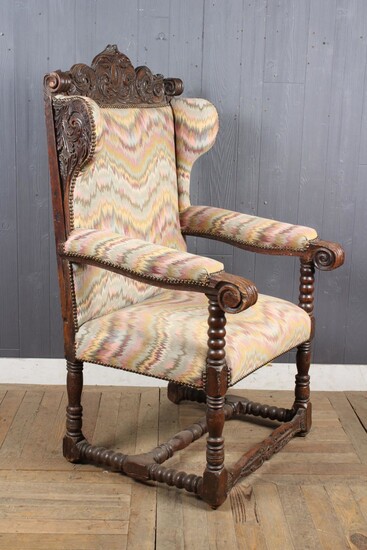 Renaissance Revival Style Throne Chair