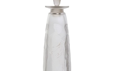 Rene Lalique Frosted Crystal Ambre Perfume Bottle