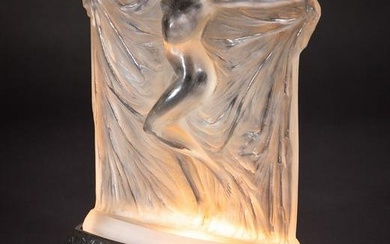 René Lalique, Statuette Thais, Glass, Bronze