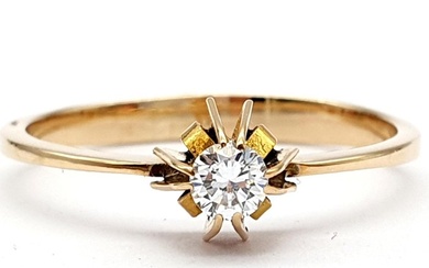 Ring - 18 kt. Yellow gold Diamond (Natural)