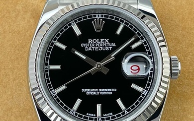 Rolex - Datejust Red/Black Date Black Dial - 116234 - Unisex - 2011