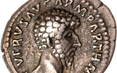 Roman Empire - AR Denarius, Lucius Verus (AD 161-169) Rome - Parthian captive seated right