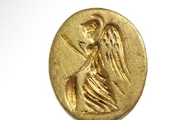 Roman Gold Ring with Figure of Winged Minerva, c. 1st