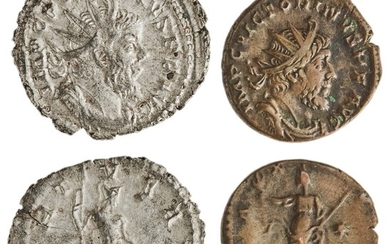 Roman Imperial. Romano-Gallic Empire. Pair. Postumus (260-269). AR Antoninianus. Trier, 2nd emi...