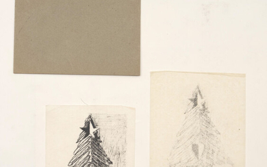 Rose ADLER (1890-1959) – Arbre de Noel, 1956 – Lithographie sur papier Chine, s…