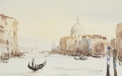 Roy Petley, British b.1950 - Venice, 1987; watercolour on board, signed and dated lower left 'Roy Petley 87', 36.5 x 54.5 cm (ARR)