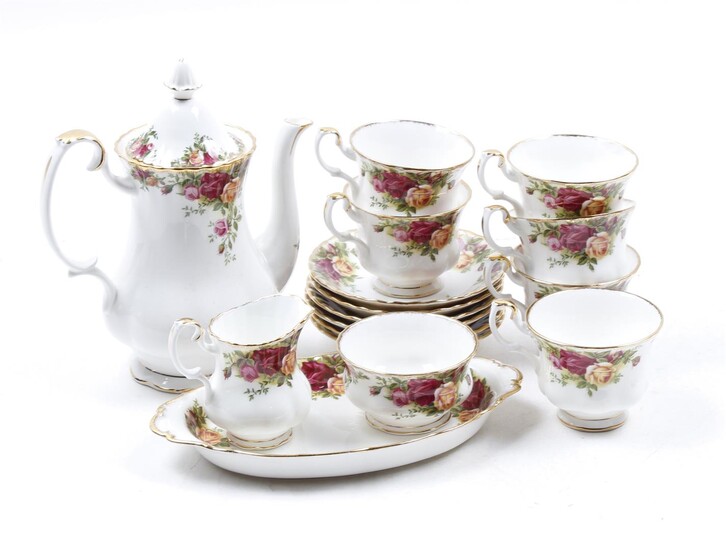 (-), Royal Albert porcelain 6-person tea set