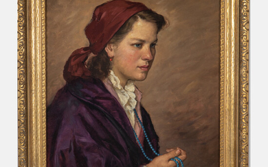 Roza Molnar, (Hungarian, 1900-1977) - Portrait of a Girl