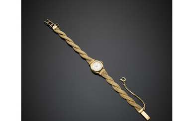 SIVOS Lady's 18K yellow gold wristwatch with plaited bracelet, g 14.21, length cm 18 circa.Read more