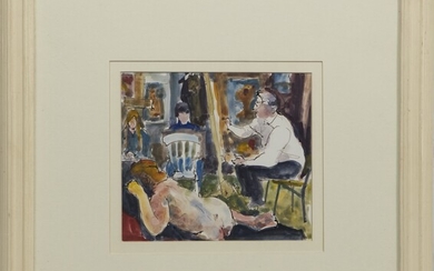 SMALL ART CLASS, A WATERCOLOUR BY FYFFEE CHRISTIE