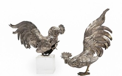 STERLING SILVER COCKFIGHT