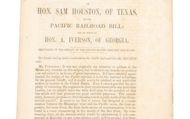 Sam Houston of Texas, on the Pacific Railroad Bill 1859