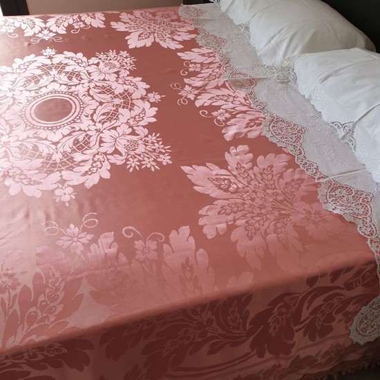 San Leucio pink bedspread - Silk - 1920-1949