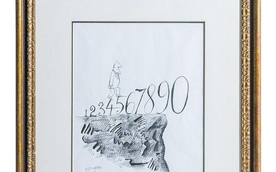 Saul Steinberg (1914-1999) Ink Drawing (NY)