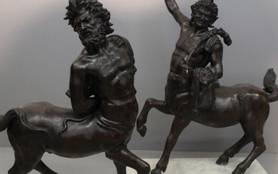 Sculpture, centaurs Furietti - 64 cm - Bronze - Second half 20th century