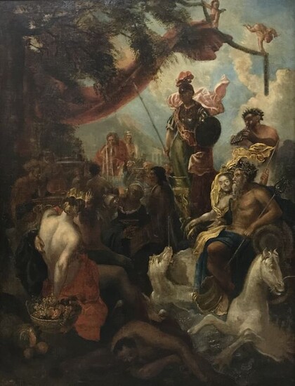 Scuola Fiamminga (XVIII), maniera di Rubens - Il trionfo di Nettuno e Anfitrite
