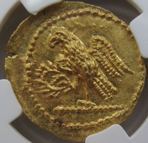 Scythian Dynasts. Koson (c. 50-25 BC). Gold Stater - Koson in alliance with Brutus -,high quality coin with high NGC grading