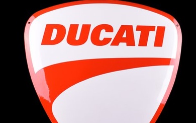 Sign - Ducati - XL Ducati emblem enamel sign