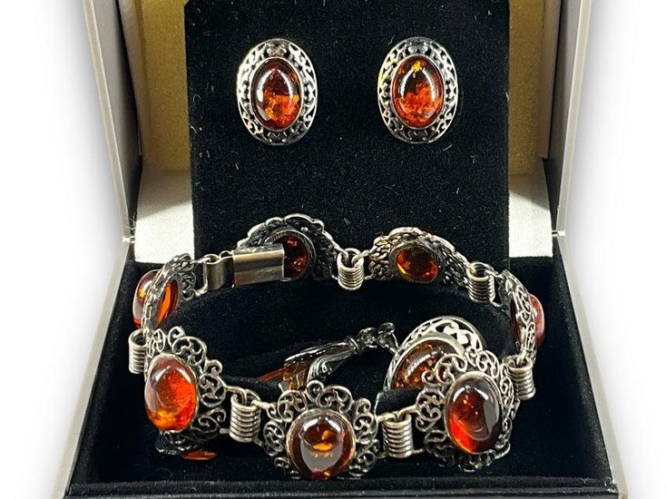 Silver and Amber Grouping