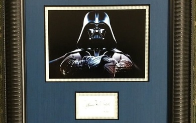 Star Wars Darth Vader James Earl Jones Signed Custom Framed Display JSA COA