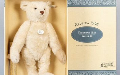 Steiff White Teddy Bear 1921 / 1996 LE Replica. Limited