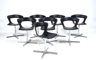 Susanne Gronlund. Eight dining chairs, model Mundo, oak (8)
