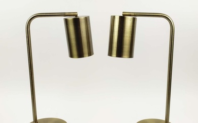 TABLE LAMPS, a pair, brass, 50cm H. (2)