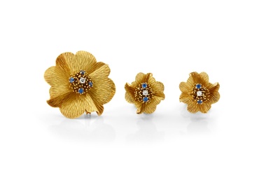 TIFFANY & CO. 18K Gold, Sapphire, and Diamond Suite