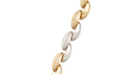TWO-COLOR GOLD AND DIAMOND BRACELET, TIFFANY & CO.