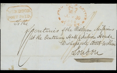The Toulmin Packet Service Australia to U.K. Voyage 11 1846 (25 Oct.) entire from Windsor to Lo...