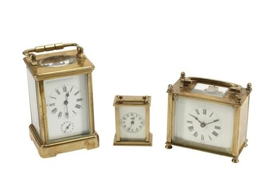 Three French Carriage Clocks.
