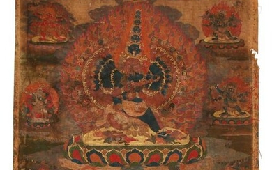 Tibetan Thangka Mahottara Heruka